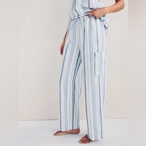 Talbots Striped Linen Pants